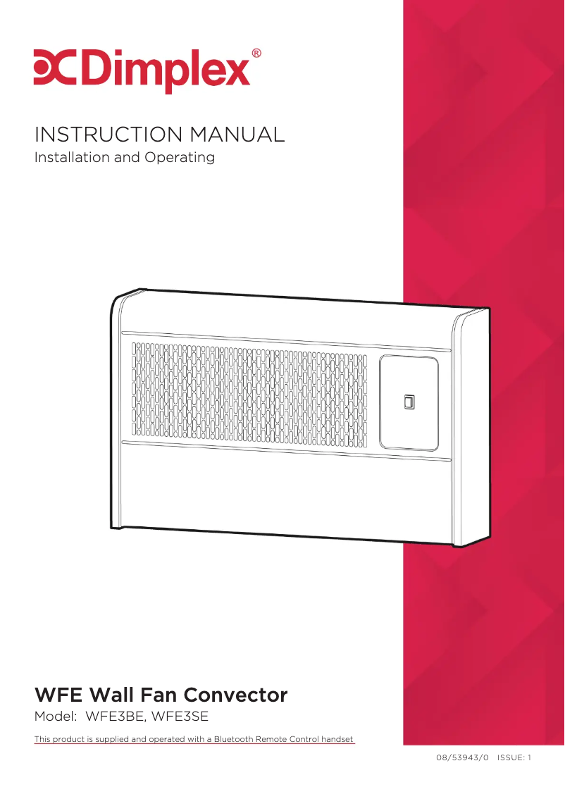 Página 1 del manual Manual de usuario Dimplex WFE3BE