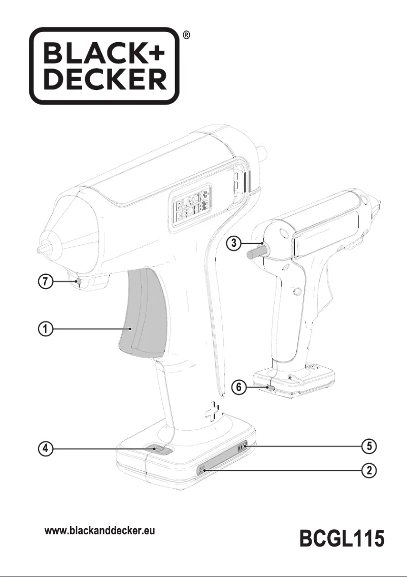 Page 1 de la notice Manuel utilisateur Black & Decker BCGL115