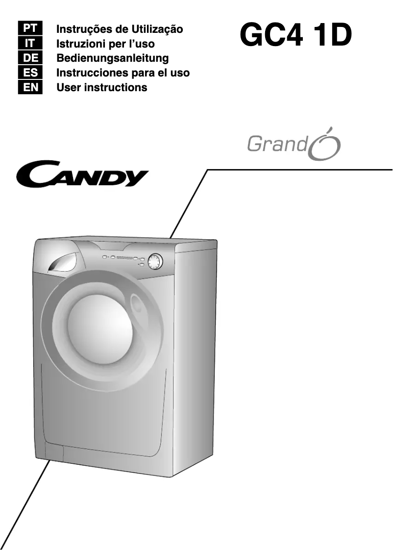 Page 1 de la notice Manuel utilisateur Candy GC4 1061D2/1-S