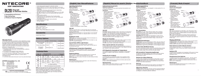Image de la première page du manuel de l'appareil DL20