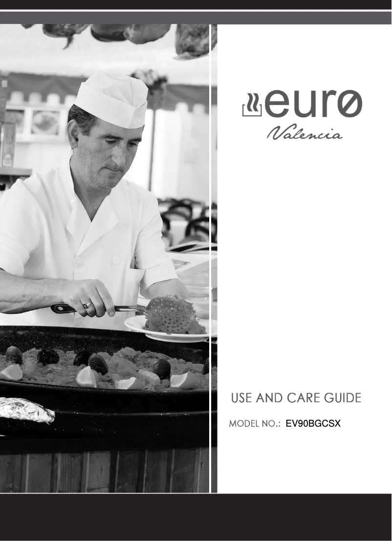 Page n°1 - Manuel utilisateur Euro Appliances EV90BGCSX