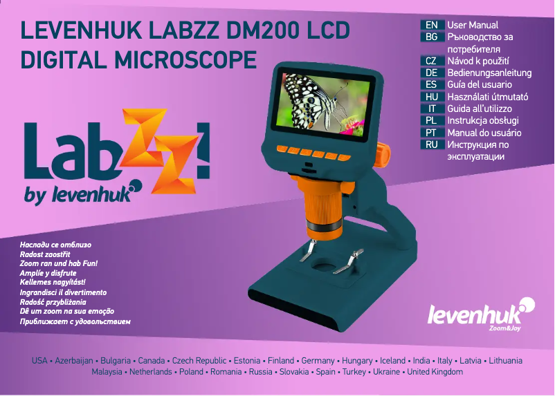 Page 1 de la notice Manuel utilisateur Levenhuk LabZZ DM200