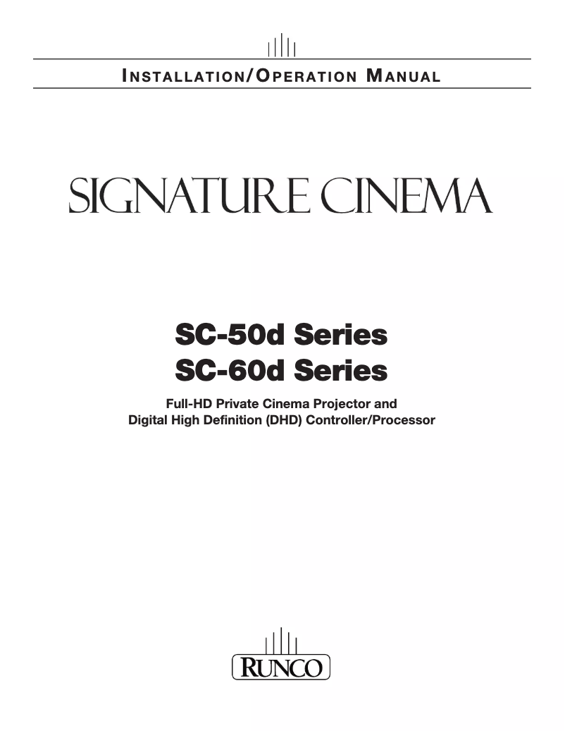 Image de la première page du manuel de l'appareil SC-60d