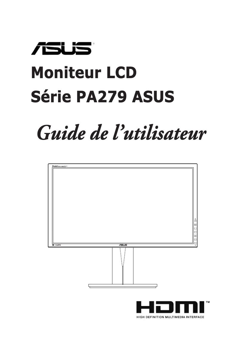 Page n°1 - Manuel utilisateur Asus ProArt PA279Q