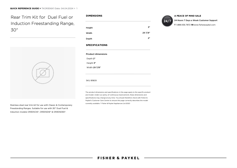 Image de la première page du manuel de l'appareil TKOR306X1