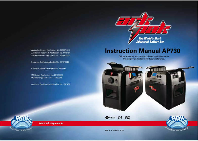 Page 1 de la notice Manuel utilisateur Ark ArkPak AP715