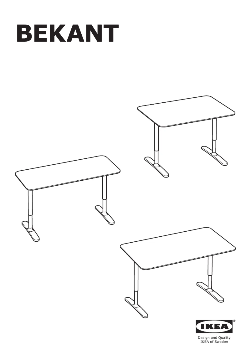 Page 1 de la notice Manuel utilisateur Ikea BEKANT 302.529.06