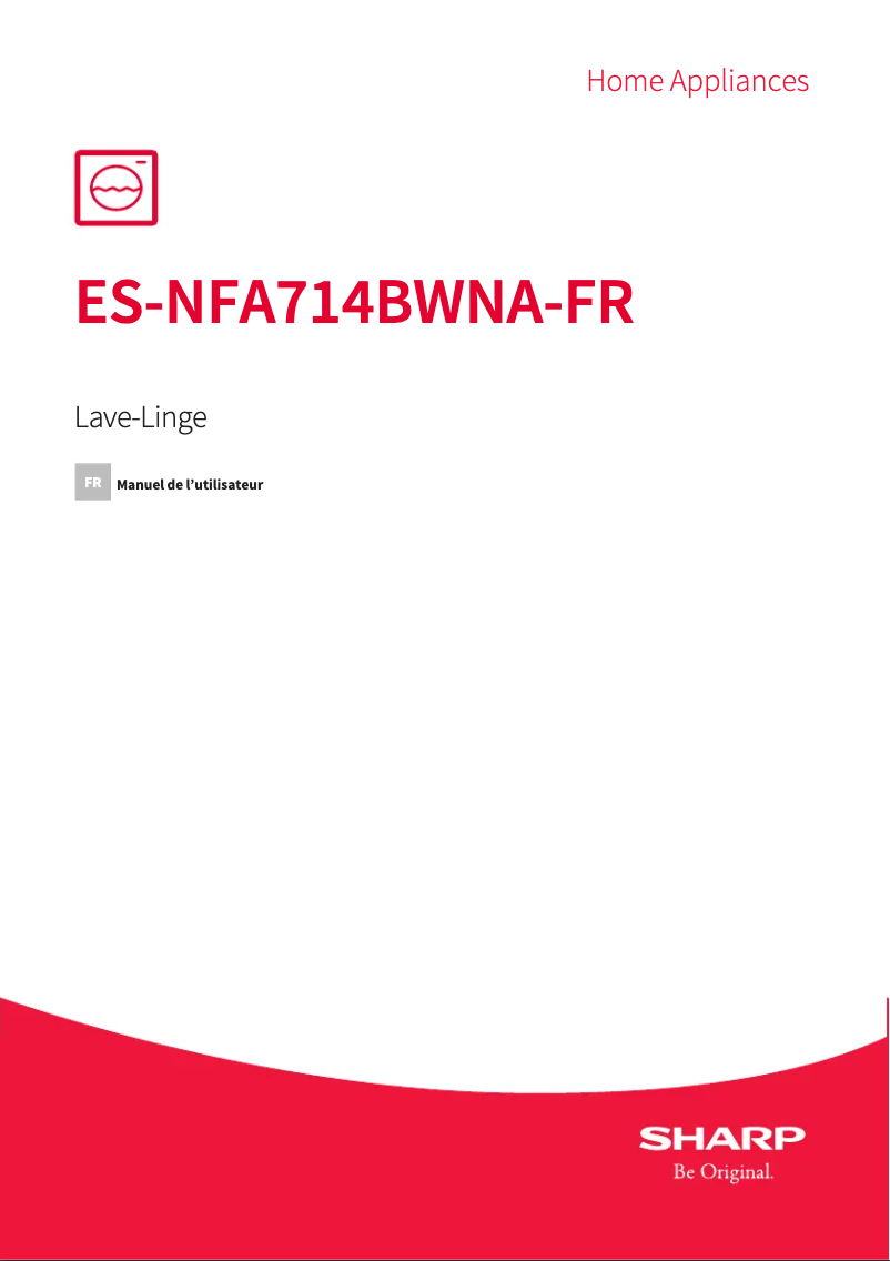 Page 1 de la notice Manuel utilisateur Sharp ES-NFA714BWNA-FR