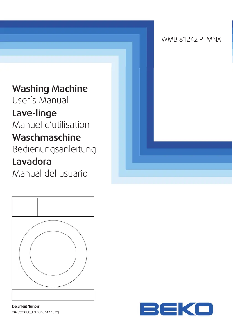 Image de la première page du manuel de l'appareil WMB 81242 PTMNX