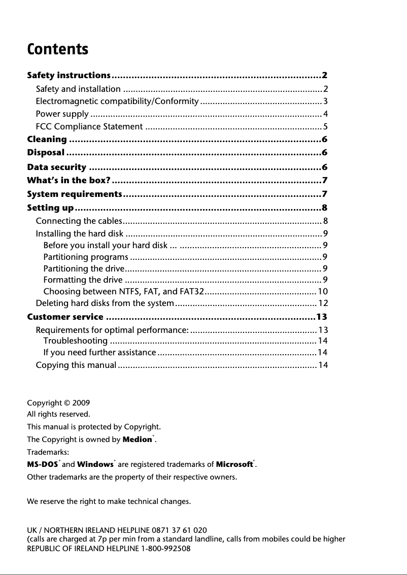 Image de la première page du manuel de l'appareil P83742 (MD 90118)