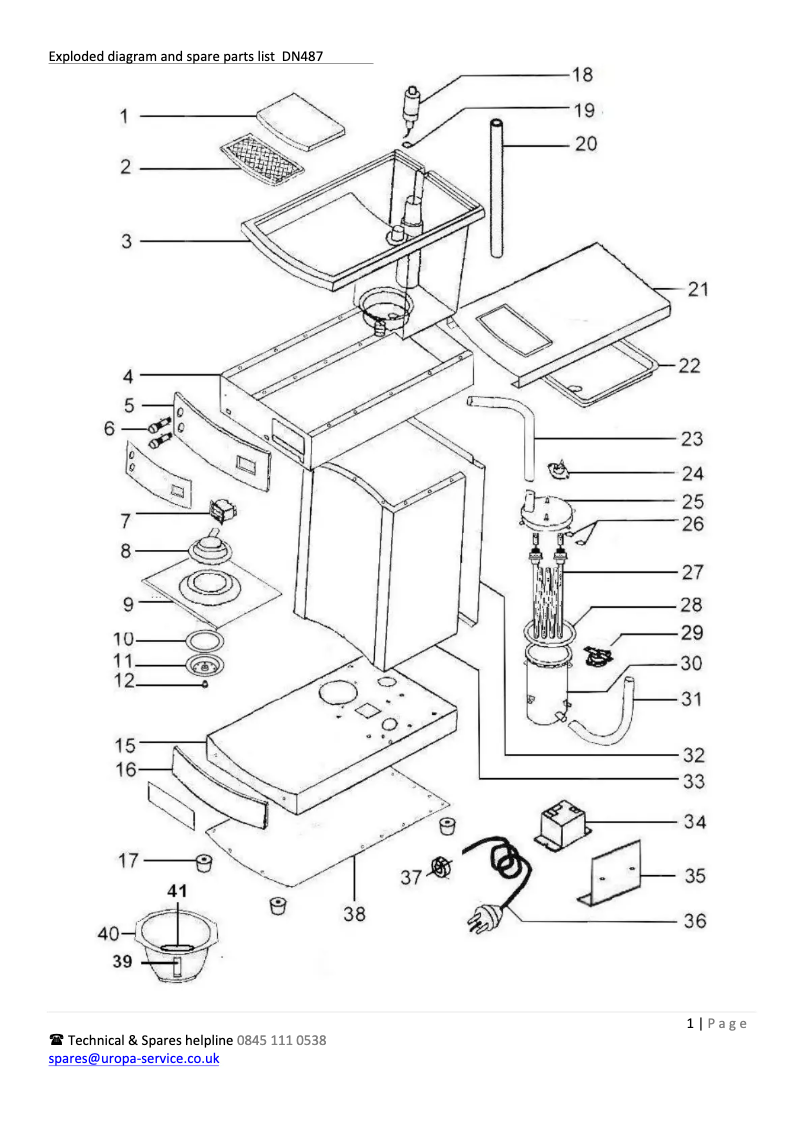 Image de la première page du manuel de l'appareil DN487