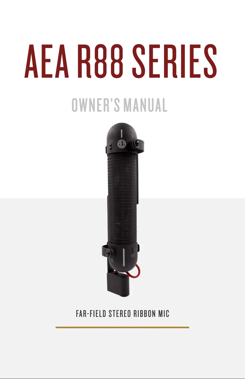 Page n°1 - Manuel utilisateur AEA R88