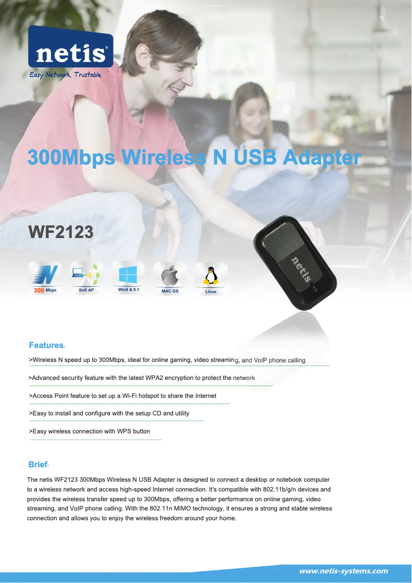 Page n°1 - Manuel utilisateur Netis WF2123