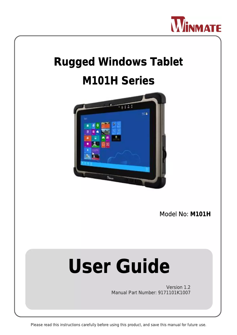 Page 1 de la notice Manuel utilisateur Winmate M101H