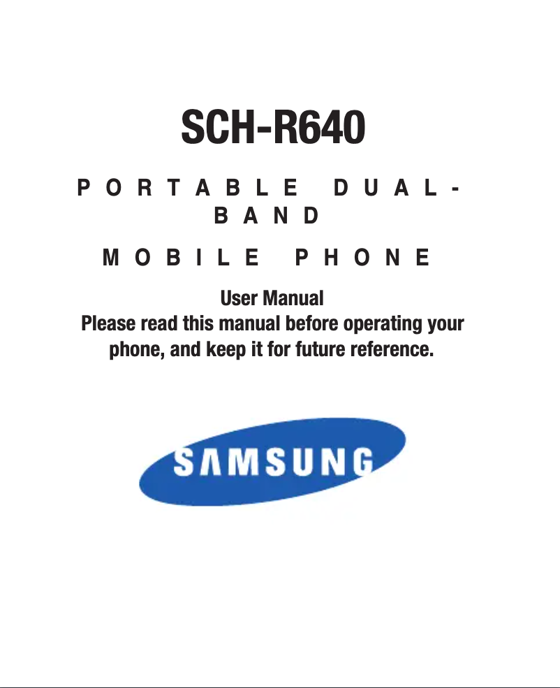 Página 1 del manual Manual de usuario Samsung Messager Touch II