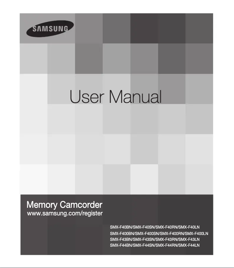 Page 1 de la notice Manuel utilisateur Samsung SMX-F44LN