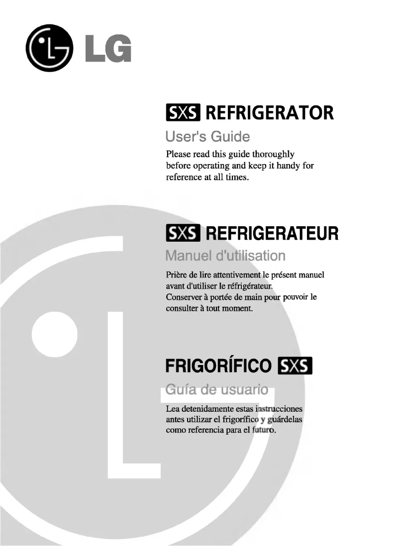 Page 1 de la notice Manuel utilisateur LG GR-P217BTK