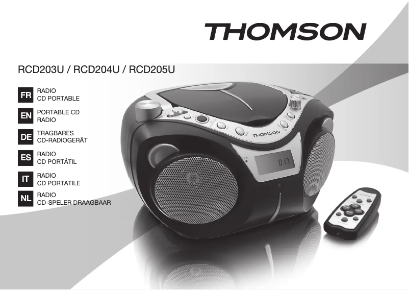 Page n°1 - Manuel utilisateur Thomson RCD204U