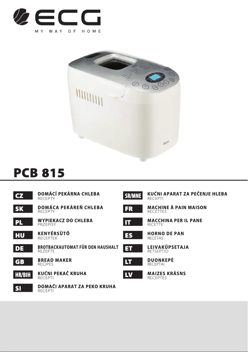 Image de la première page du manuel de l'appareil PCB 815