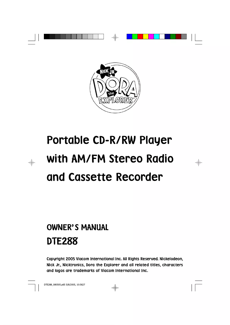 Image de la première page du manuel de l'appareil DTE288