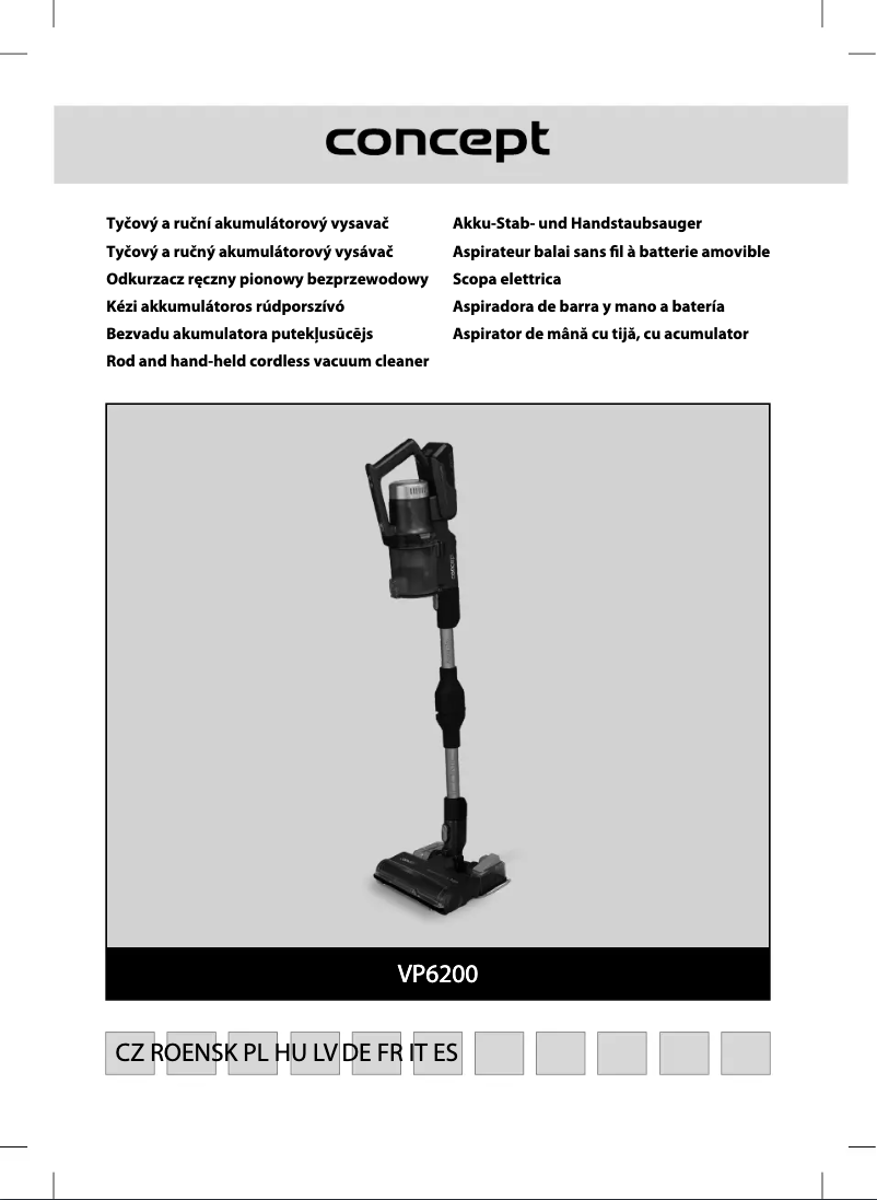 Page 1 de la notice Manuel utilisateur Concept Iconic VP6200
