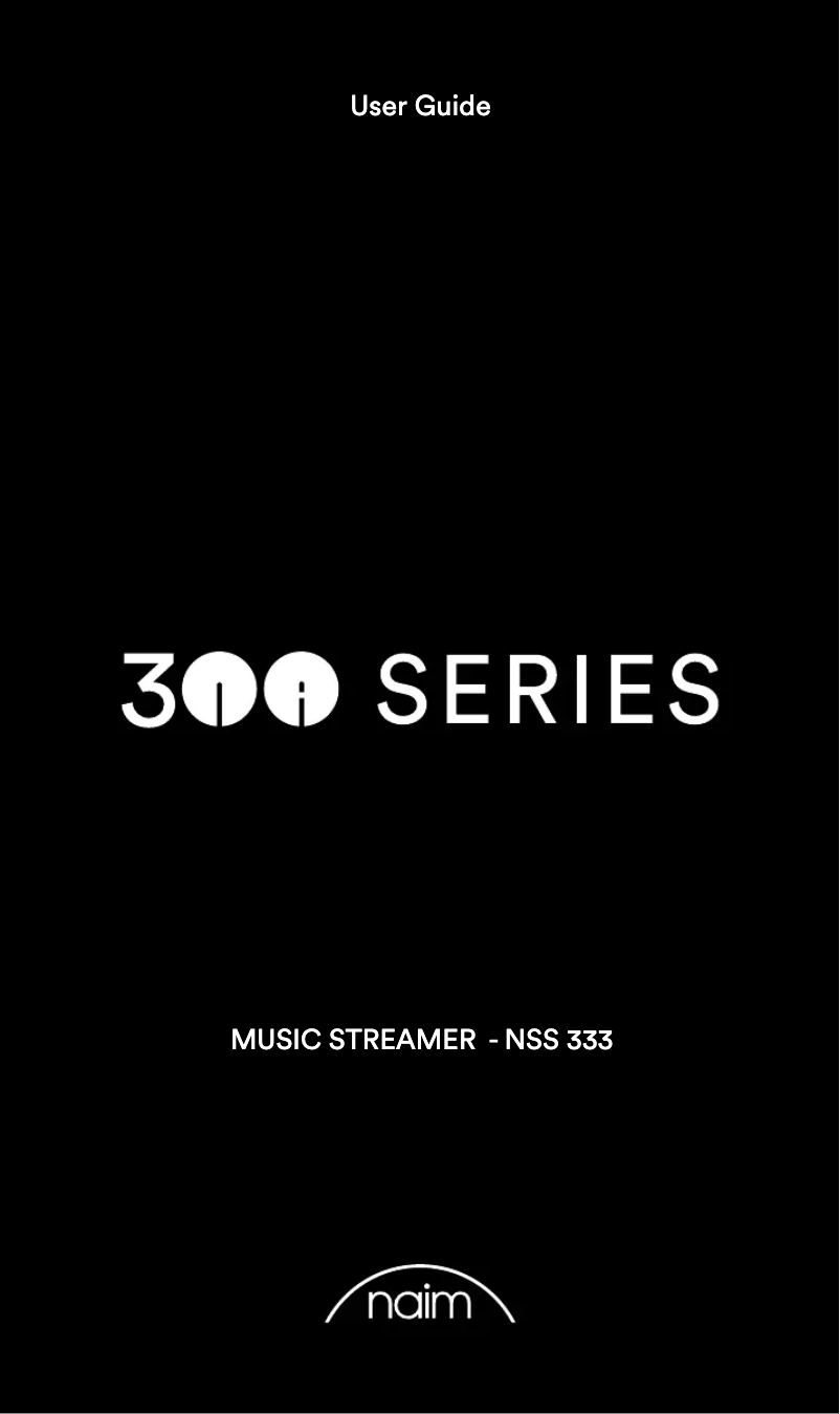 Page 1 de la notice Manuel utilisateur Naim NSS 333