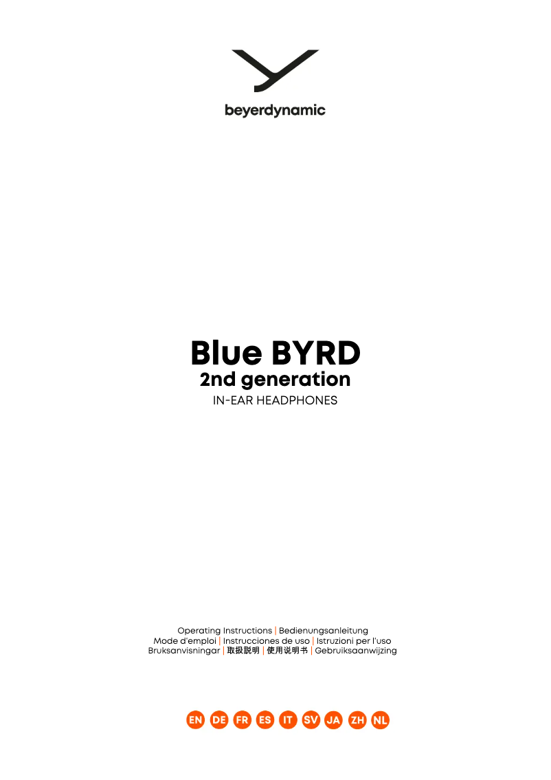 Page n°1 - Manuel utilisateur Beyerdynamic Blue Byrd