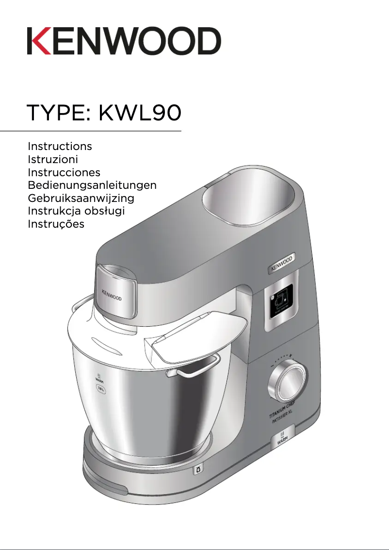 Page 1 de la notice Manuel utilisateur Kenwood Chef Titanium Patissier XL KWL90