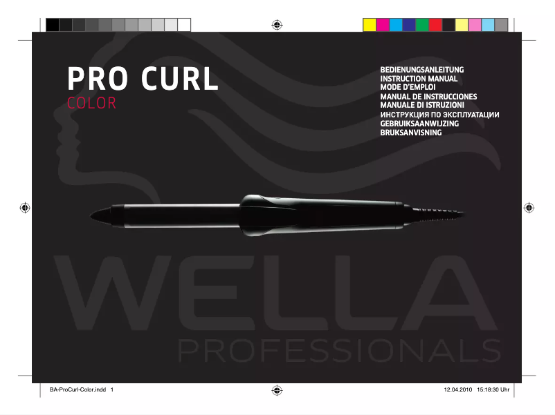 Page n°1 - Manuel utilisateur Wella Pro Curl Color