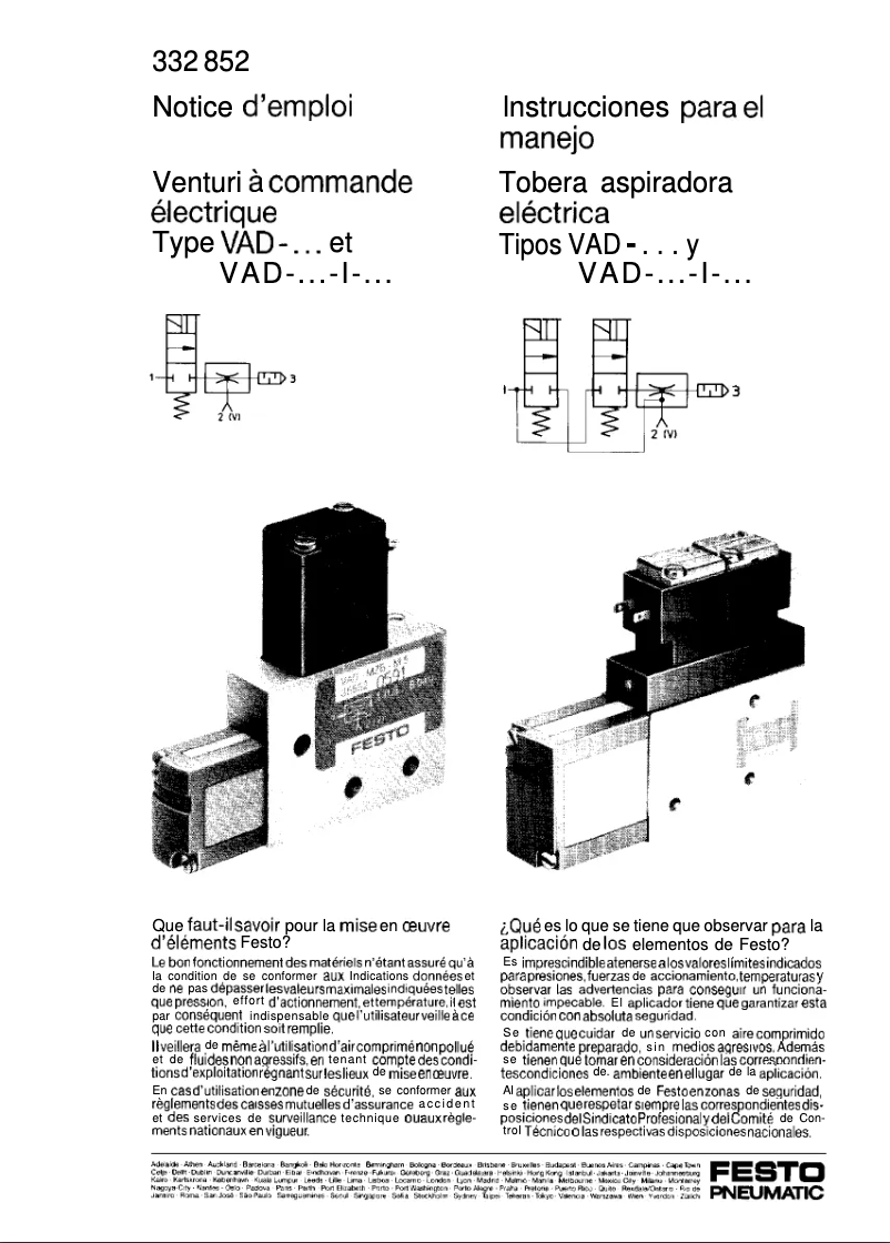Page n°1 - Manuel utilisateur Festo VAD-ME-I-1/4