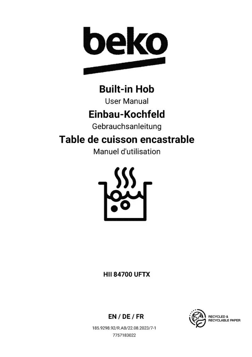 Image de la première page du manuel de l'appareil HII 84700 UFTX