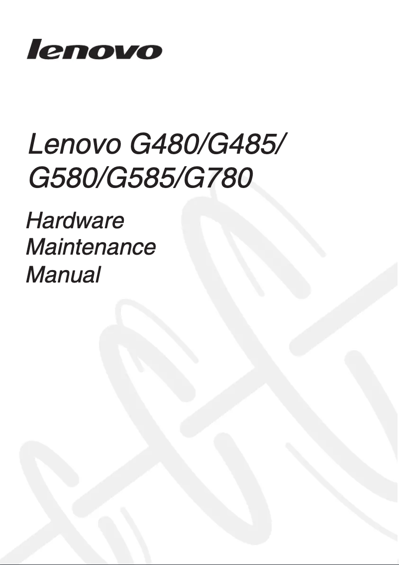Image de la première page du manuel de l'appareil IdeaPad G780 M84B2MH