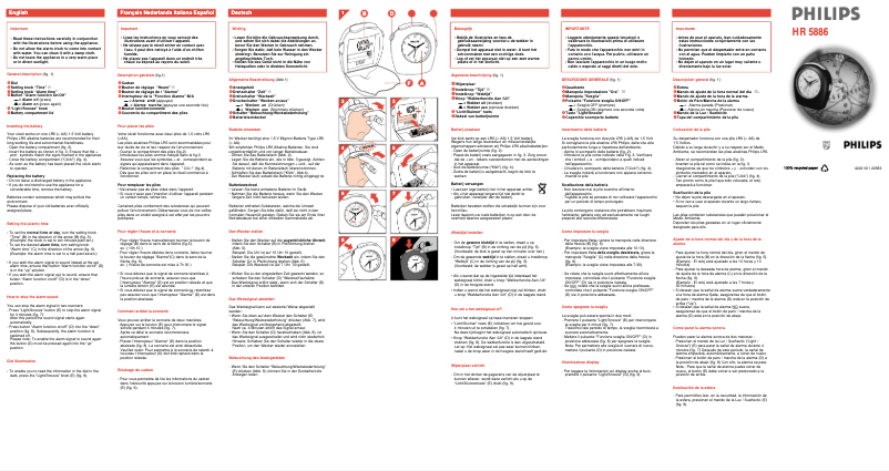 Page 1 de la notice Manuel utilisateur Philips HR5886