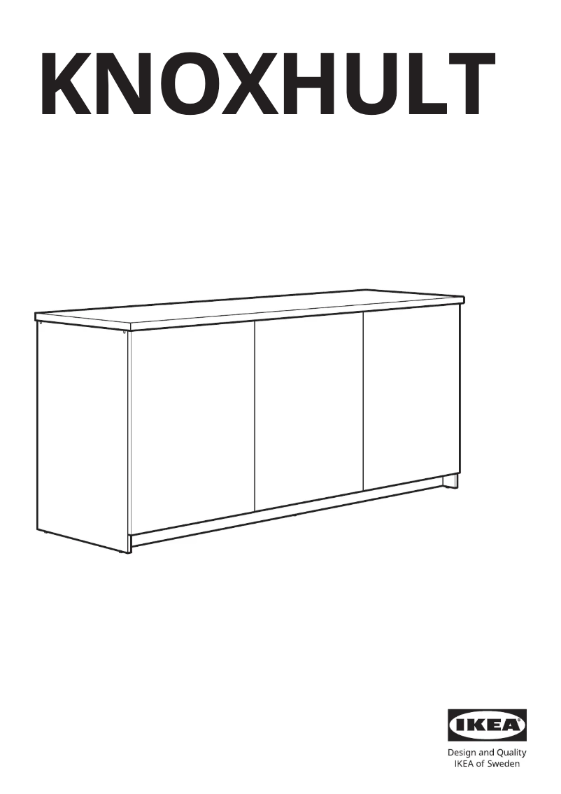 Page 1 de la notice Manuel utilisateur Ikea KNOXHULT 903.342.59