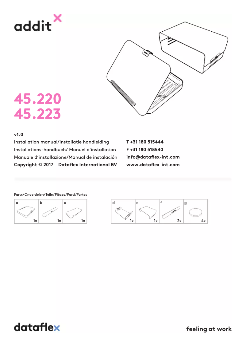 Page 1 de la notice Manuel utilisateur Dataflex 45.223