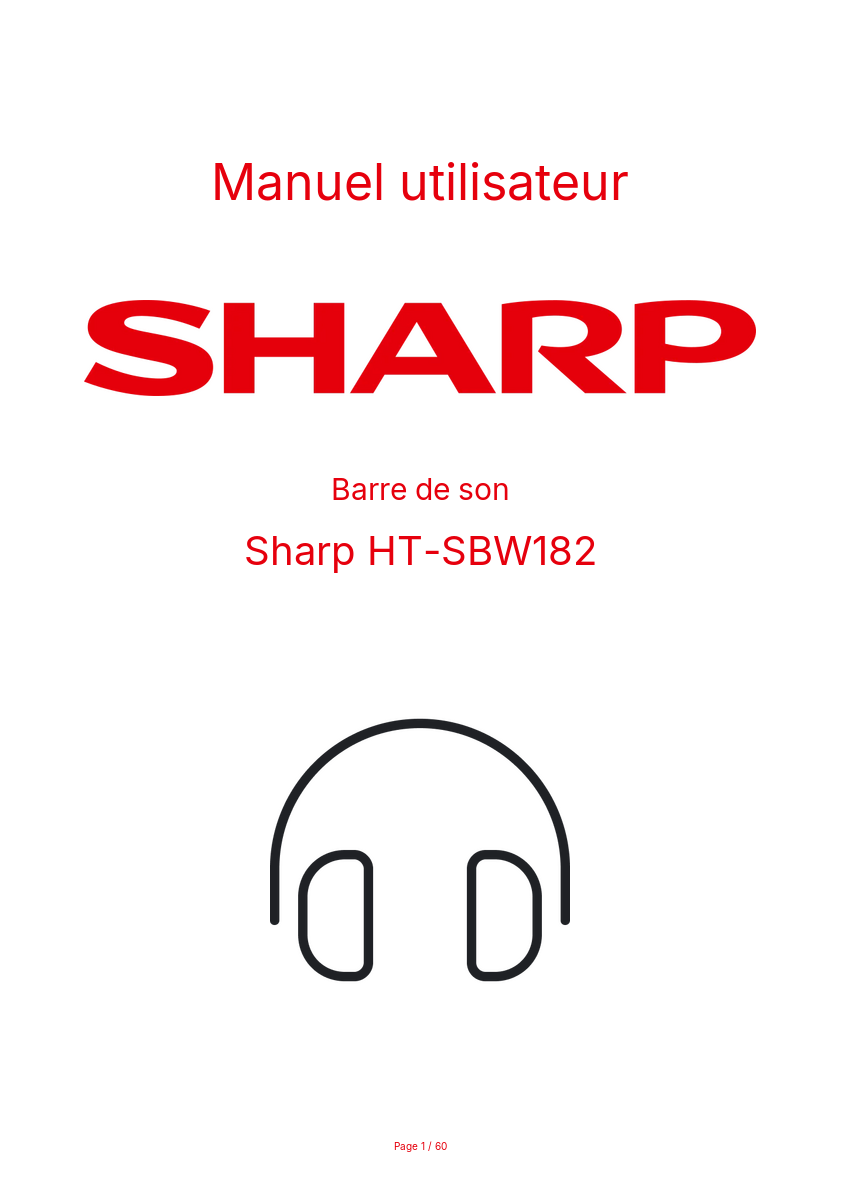 Image de la première page du manuel de l'appareil HT-SBW182