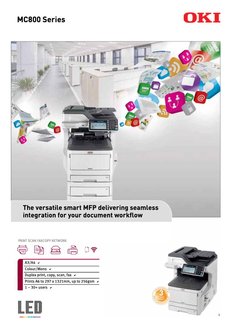 Page n°1 - Manuel utilisateur OKI MC873dnv
