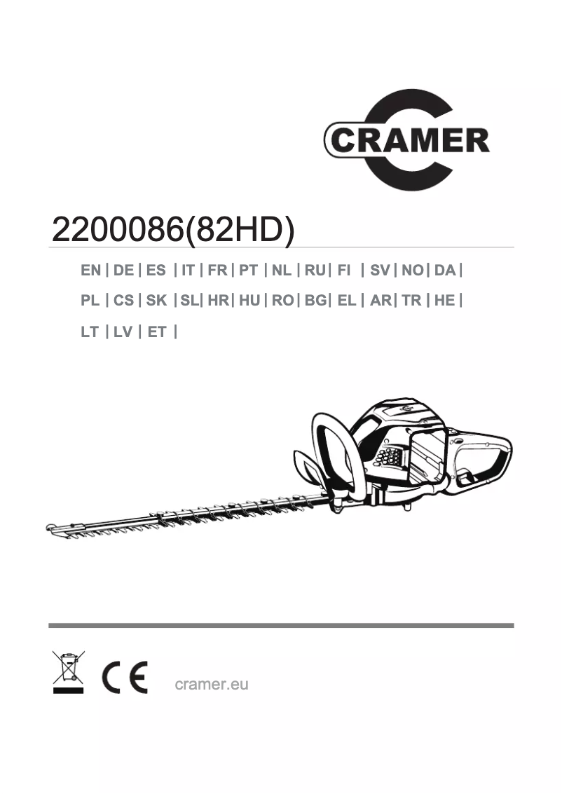 Page n°1 - Manuel utilisateur Cramer 82HD