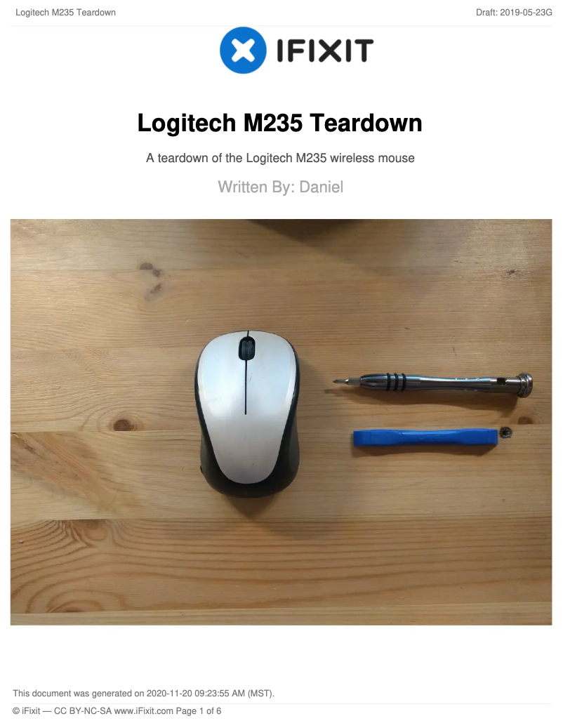 Page n°1 - Manuel utilisateur Logitech M235