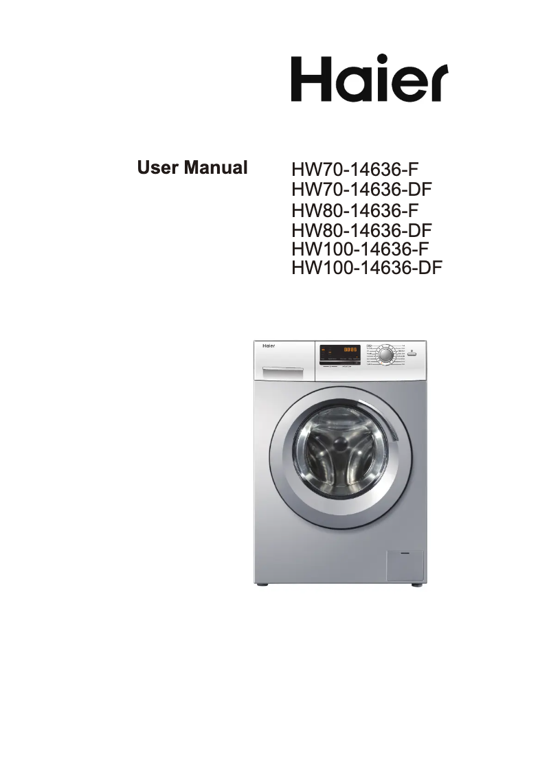 Page 1 de la notice Manuel utilisateur Haier HW70-14636S