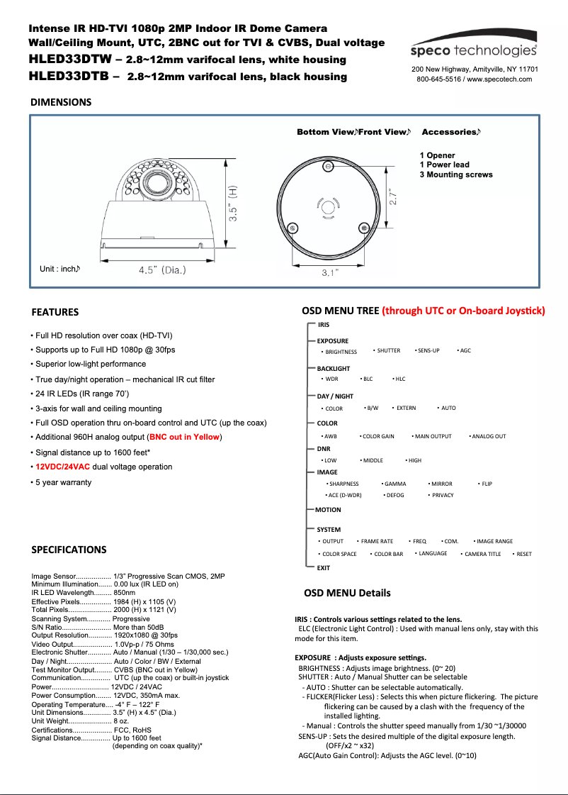 Image de la première page du manuel de l'appareil HLED33DT