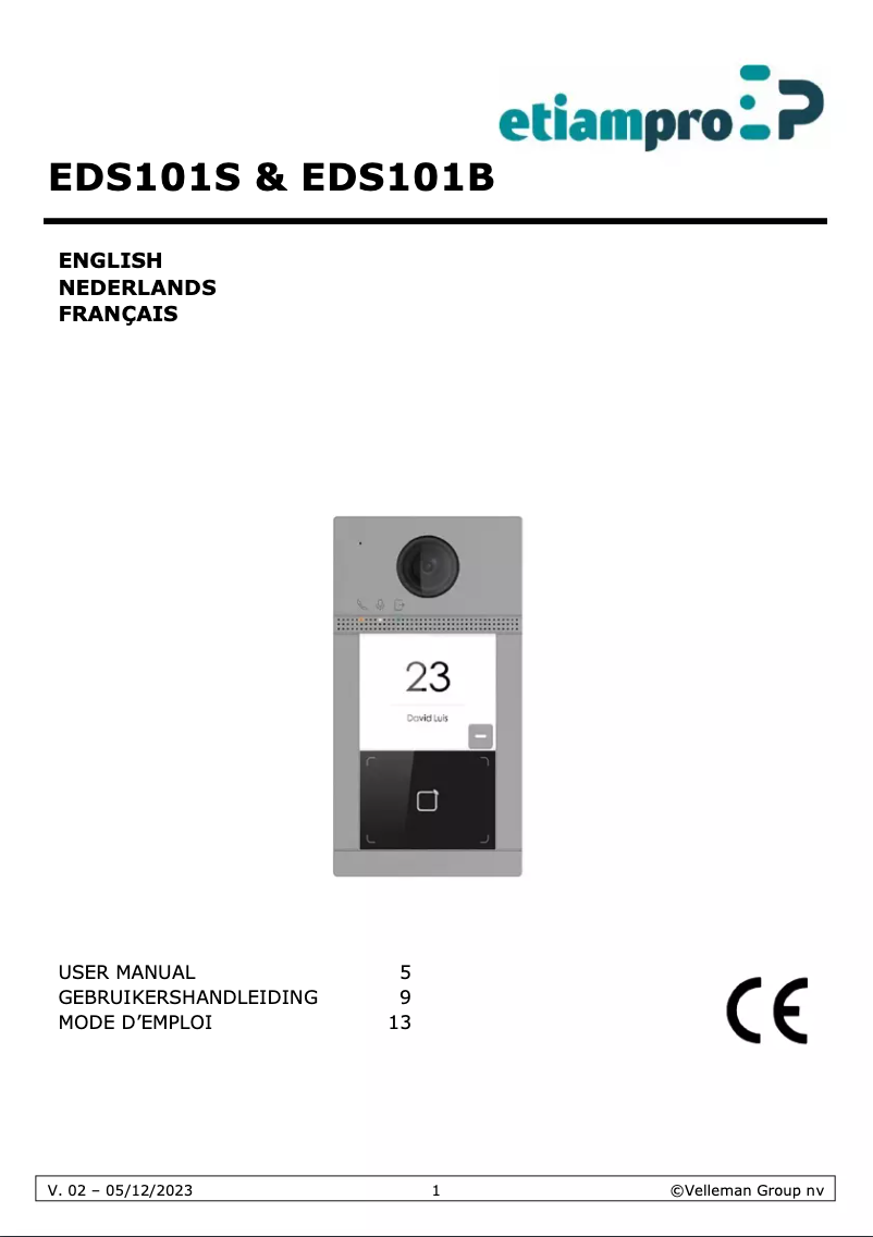 Página 1 del manual Guía de inicio rápido EtiamPro EDS101B