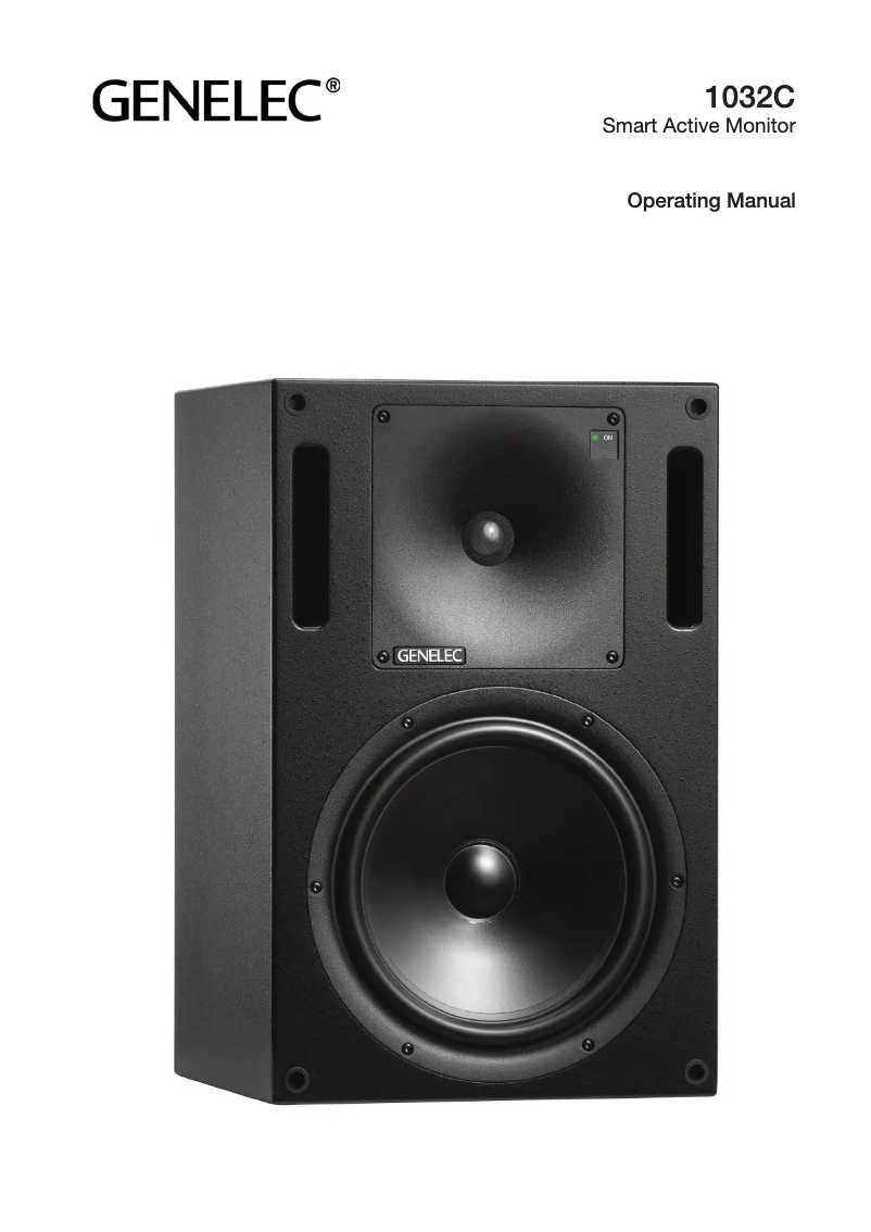 Page n°1 - Manuel utilisateur Genelec 1032 CPM