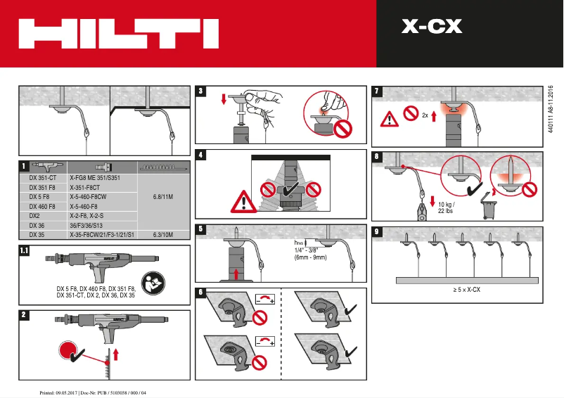 Image de la première page du manuel de l'appareil X-CC