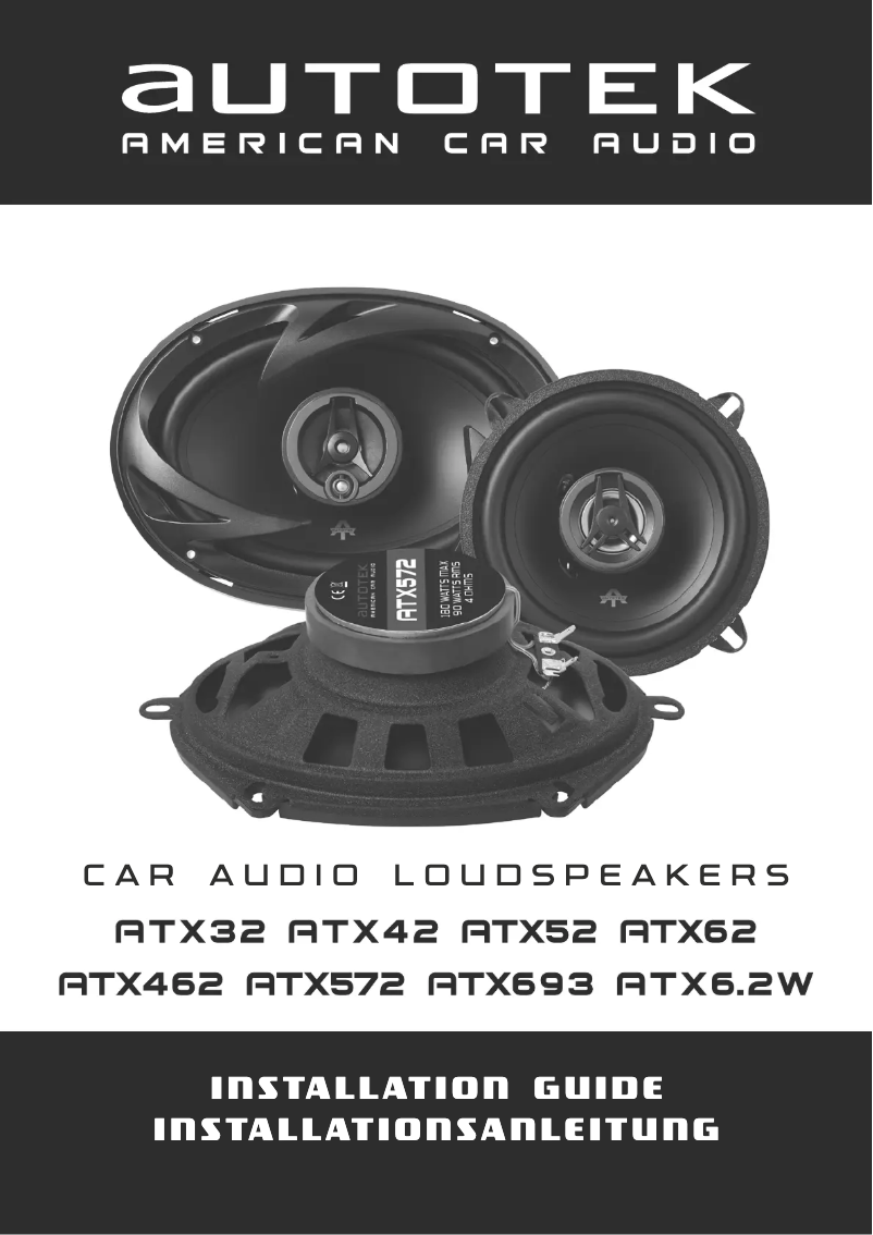 Page 1 de la notice Manuel utilisateur Autotek ATX62