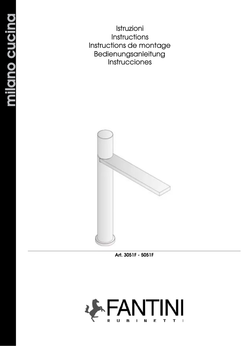 Page n°1 - Guide d'installation Fantini 3051F