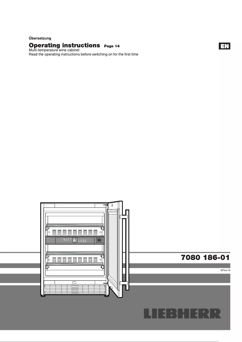 Page n°1 - Manuel utilisateur Liebherr WTes 1672-22