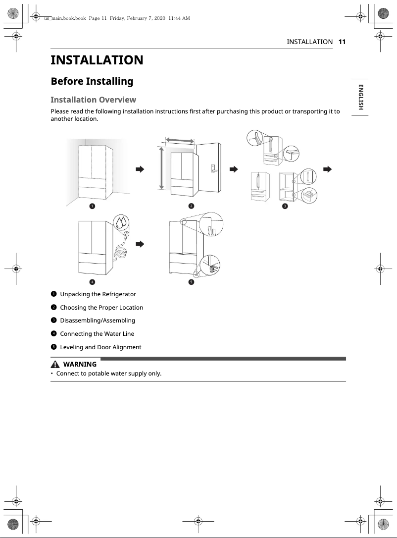 Page 1 de la notice Guide d'installation LG LRMDC2306S