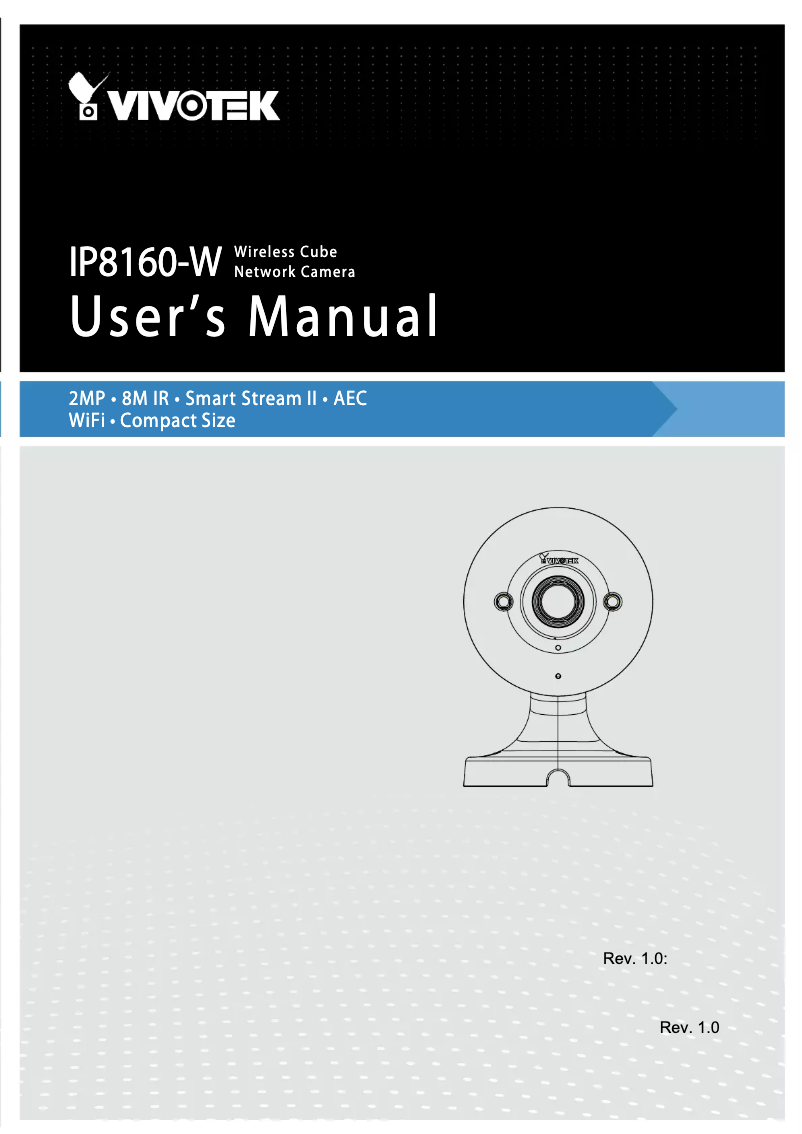 Page n°1 - Manuel utilisateur Vivotek IP8160-W