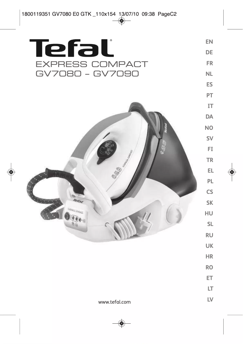 Página 1 del manual Manual de usuario Tefal Express Compact GV7080Z0